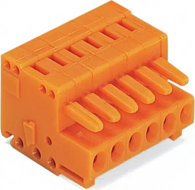 Obrázek produktu pro Jednovodičová pružinová lišta WAGO; CAGE CLAMP®; 1,5 mm²; oranžová 734-206