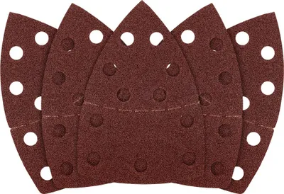 Obrázek produktu pro GRAPHITE Brusný papír na suchý zip delta 102x152 mm, 5 kusů, s 11 přísavnými otvory; oxid hlinitý; na dřevo, kov, plast, sklo, sádrokartonové desky