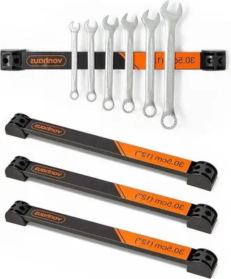Produktbild von 9 kg Tragfähigkeit - Starke magnetische Werkzeughalter - Selbstbaustation - Werkzeughalter mit Spanner und Schraubendreher - Sehr starke magnetische Werkzeughalter mit Werkzeugwand