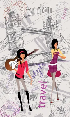 Produktbild von Fototapete - London Style 150x250cm - Vliestapete