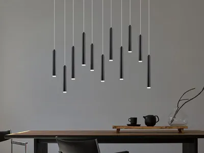 Produktbild von LED Pendelleuchte Schwarz matt mit 3 Stufen Dimmer optimale Beleuchtung Esstisch