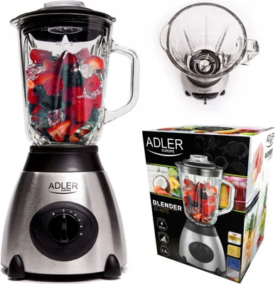 Produktbild von Adler AD 4070 Mixer 1,5 l Tischplatten-Mixer Schwarz, Transparent 600 W