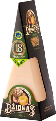 Produktbild von Džiugas pikantní tvrdý sýr zrající 18 měsíců 180 G