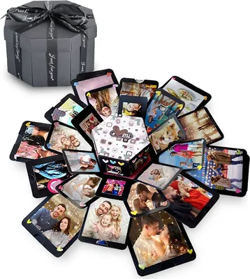 Produktbild von Dayshake Explosionsbox - Inklusive Videoanleitung - Explosionsfotobox - Mystery-Geschenkbox - Fotobox