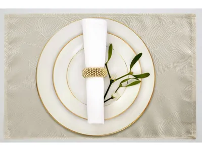 Produktbild von EUROFIRANY | Tischset 4er Set - 30 x 40 cm - cremefarbener Untersetzer -