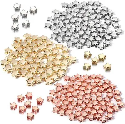 Produktbild von Sterne-Verbindern für Armbänder 600er Pack 6 mm Sterne-Verbindern für Schmuckherstellung