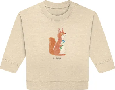 Produktbild von Mr. & Mrs. Panda Organic Baby Pullover Eichhörnchen Blume 6. - 12. Monat - Natural Raw - Geschenk, Motivation Sprüche, Bullover, Spruch Positiv, Spaß, Lustige, Lachen