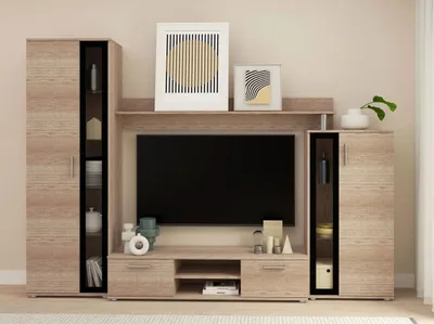 Produktbild von Obývacia stena NADA - country oak sivý / čierna