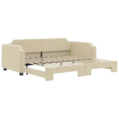 Obrázok produktu pre vidaXL Rozkladacia posteľ Cream 100x200 cm Látka