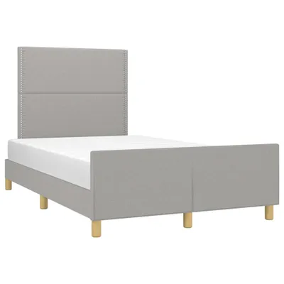 Obrázek produktu pro vidaXL Rám postele bez matrace světle šedý 120x200 cm látka