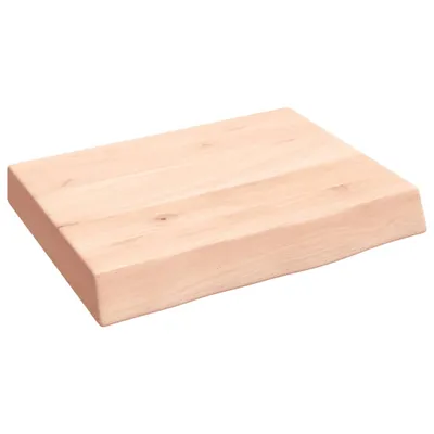 Produktbild von Waschtischplatte 40x30x(2-6) cm Massivholz Unbehandelt