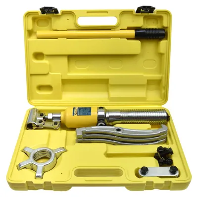 Immagine prodotto di Set estrattore cuscinetti ingranaggi a 3 ganasce, forza di trazione max. 5 tonnellate, estraitore idraulico corsa di asse 50 mm, kit manutenzione smontaggio pulegge, da officina garage, separatore cuscinetto, regolabile, macchina per tubi olio