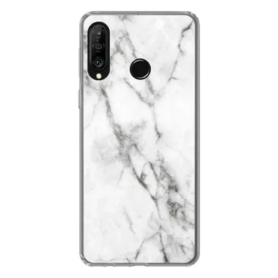 Produktbild von MuchoWow® Handyhülle Schutzhülle Hülle für Huawei P30 Lite Marmor - Luxus - Weiß Silikon Softcase Handy Hülle - Handyhülle