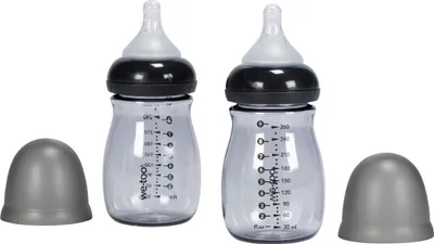 Produktbild von We-Too Standardfläschchen - 260 ml - Black - 2er-Pack | Flaschenernährung