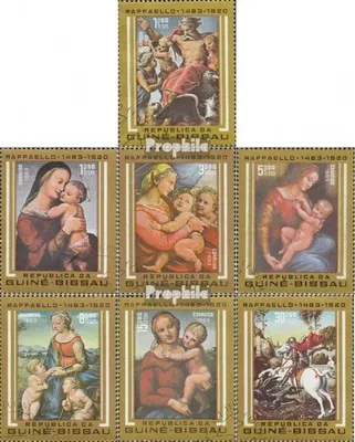 Produktbild von Briefmarken Guinea-Bissau 1983 Mi 682-688 (kompl.Ausg.) gestempelt 500. Geburtstag von Raffael