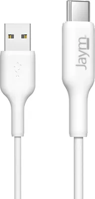 Image de Jaym, Câble de charge et de synchronisation de données USB vers Type-C 2,4A 2M, Blanc