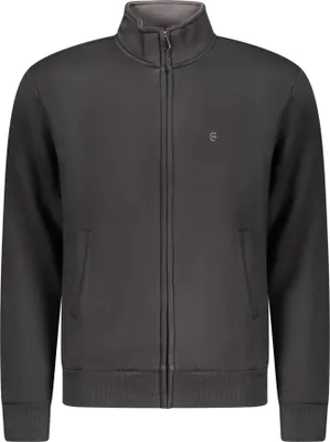 Produktbild von Herren Sweatshirt Schwarz mit Reißverschluss und Stickerei