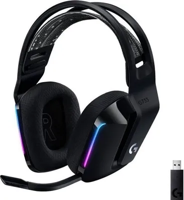 Produktbild von Gaming Headset, Kabellos, Logitech G733 Lightspeed, PS5, PS4, PC, MAC, Schwarz