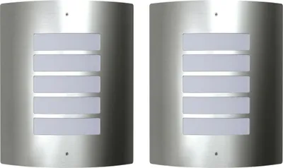 Obrázek produktu pro Nerezové vodotěsné nástěnné svítidlo - 2 ks - 60 W