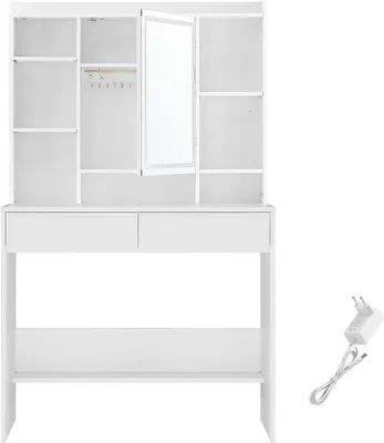 Obrázok produktu pre Toaletný Stolík S Led Osvetlením, 3 Farby S Nastaviteľným Jasom