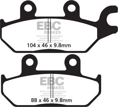 Zdjęcie produktu dla Klocki hamulcowe EBC SXR642HH Side By Side Race Formula (kpl. na 1 tarcze)