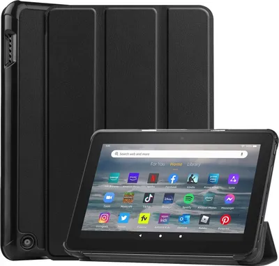 Obrázek produktu pro Kryt pro Amazon Fire 7 2022 12 Generation 7" Smart Cover Case s funkcí stojánku a automatickým uspáním/probuzením Black