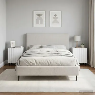 Immagine prodotto di Maison Exclusive - Comodini, set di 2 pezzi, bianco lucido, 43 x 34,5 x 52 cm