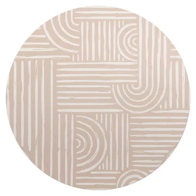 Produktbild von Geometrische Linien – Bodenschutzmatte – Stuhlunterlage – Bürostuhlmatte – Rutschfeste Bodenmatte – Schutzmatte für Hartboden – fi 100 cm