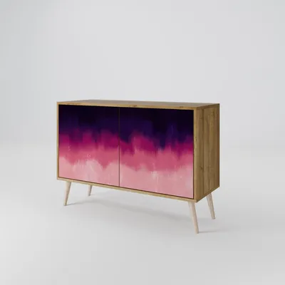 Produktbild von Spacerebels Kommode mit 2 Türen - Sideboard Komodenschrank - Highboard - Kleiderschrank Möbel - Wohnzimmer Schlafzimmer - 57,5×111×42 (HxBxT)