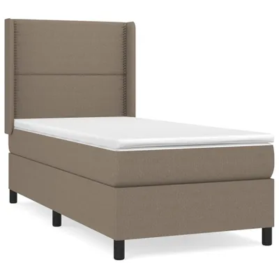 Produktbild von Boxspringbett mit Matratze Taupe 100x200 cm Stoff
