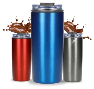 Produktbild von Kaffeebecher to go 450 ml 'Arabica' - Trinkbecher mit Deckel - BPA-frei und geschmacksneutral - blau