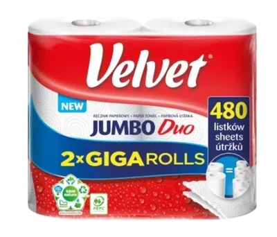 Zdjęcie produktu dla Velvet Ręczniki Kuchenne Jumbo Duo 2 rolki