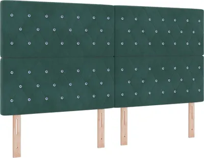 Produktbild von vidaXL Samt-Kopfteil mit Kopfteil Dunkelgrün 180 cm Samt