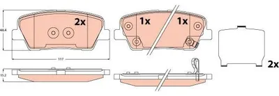 Produktbild von TRW Bremsbeläge Satz Hinten für HYUNDAI SANTA FÉ II (CM) GDB2621