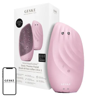 Zdjęcie produktu dla Soniczna Szczoteczka Termiczna & Lifting Do Twarzy 8W1 Geske Z Aplikacją (Różowy)