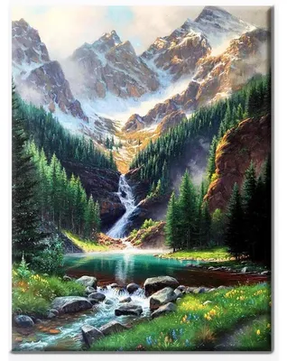 Image de Kit de peinture diamant pour adultes, 5D, mosaïque, kit de loisirs créatifs, 30 x 40 cm, peinture de paysage