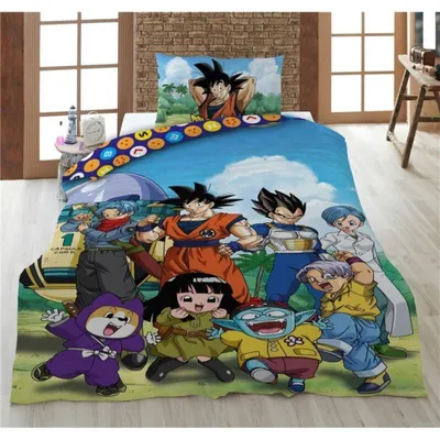 Obrázok produktu pre Obliečka na prikrývku Dragon Ball Z – 160 x 210 cm (nemecká veľkosť) – 65 x 100 cm – 100% bavlna