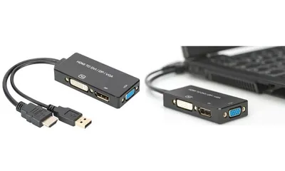 Productafbeelding van DIGITUS AK-330403-002-S DIGITUS HDMI 3-in-1 adapter / converter