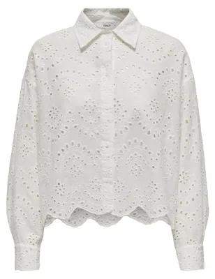 Produktbild von ONLY Bluse lockeres Muschelsaum Hemd Größe: M