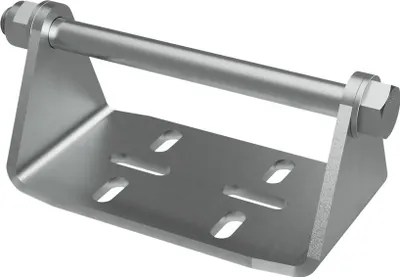 Produktbild von Kielrollenhalter B mit Achse für Seitenrolle Sliprolle Kielrolle Bootstrailer verzinkt SUPROD, 160 mm