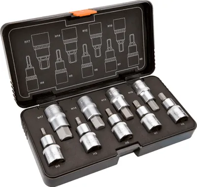 Image de NEO TOOLS Embouts hexagonaux sur douille de 55 mm, set de 9 pcs.