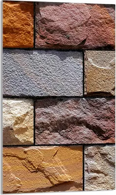 Produktbild von Herdabdeckplatte 30x52 Glaskeramikkochfeld Abdeckung Spritzschutz Glasplatte Deko Schneidebrett, Ziegel Bunt