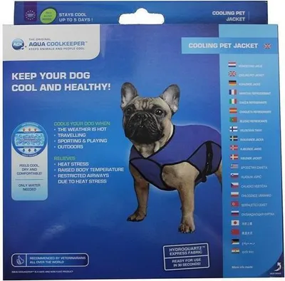 Produktbild von Aqua Coolkeeper kühlende Hundejacke pacific blue XS 42-60cm L32cm