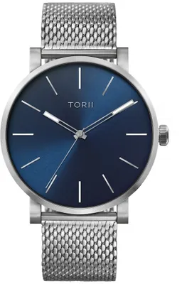 Produktbild von Herrenuhr TORII S45SG.NS, klassisch in Marineblau, geeignet zum Schwimmen.