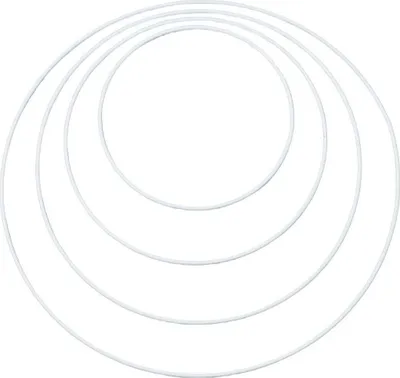 Produktbild von Metallring in  Weiss beschichtet, wählbar in den Größen 10 - 50cm, Größe:Ø 40 cm