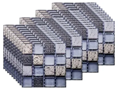 Imagen del producto de 40 adhesivos de PVC para azulejos, ideales para baño y cocina