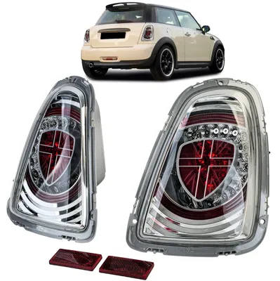 Für Mini One Cooper R56 2010-2014 LED Rückleuchten Heckleuchten Chrom in der Farbe Chrom von Carparts-Online GmbH