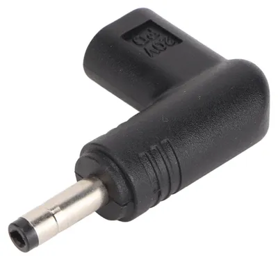 Image de Adaptateur de recharge femelle Type C vers 4,0 x 1,7 mm : efficace et sûr, prend en charge jusqu'à 100 W. Adaptateur de recharge rapide PD Type C pour ordinateur portable