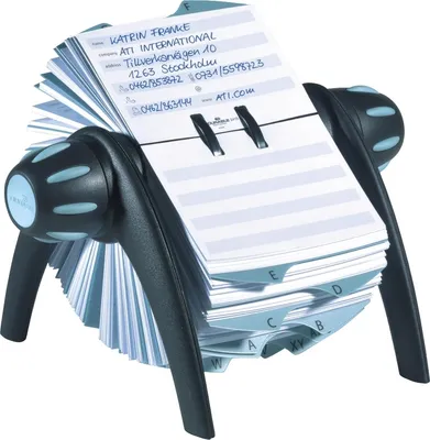 Produktbild von Rotationskartei Telindex flip schwarz Packung mit 9 Stück