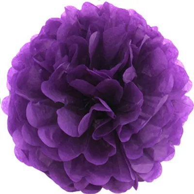 lila Papier Pompon